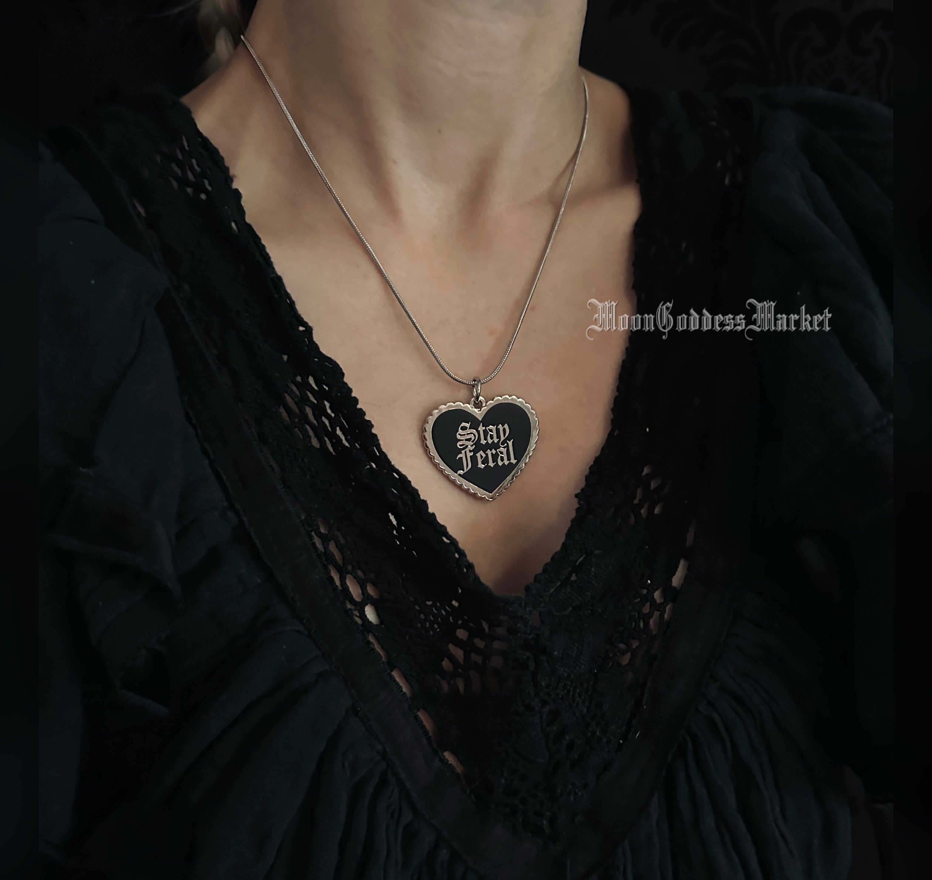 Stay Feral Necklace Copyright Moon Goddess Market