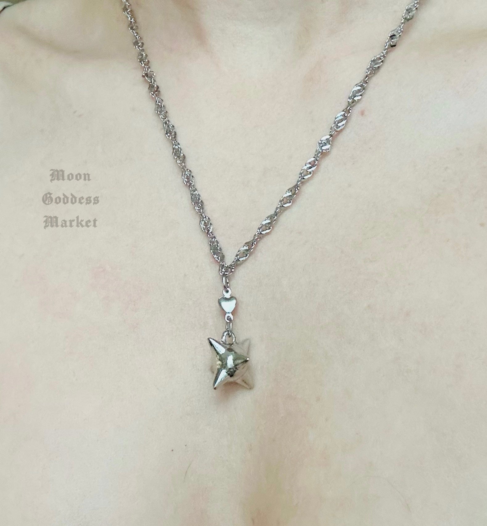 Spike ball / Mace Necklace Stainless Steel 16”