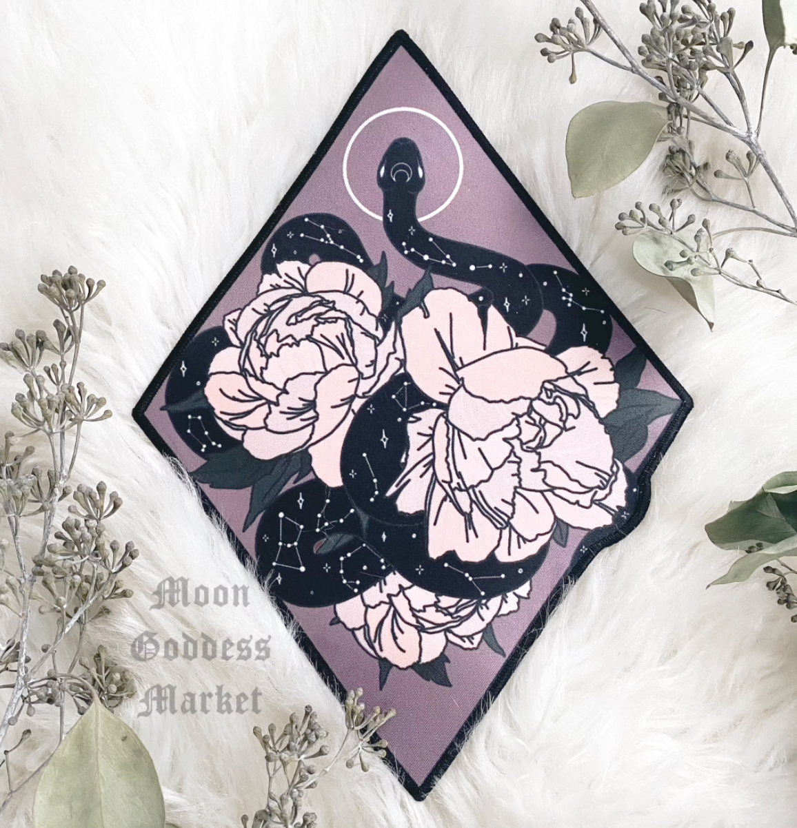 🖤Lilac Celestial Snake 10" patch - Moon Goddess Market