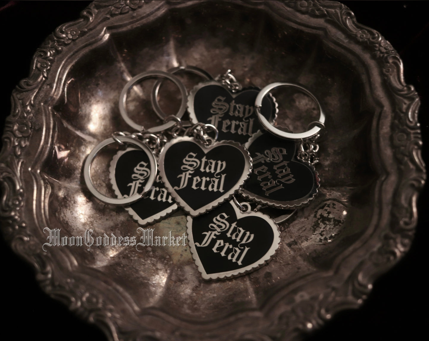 Stay Feral Keychain Copyright Moon Goddess Market