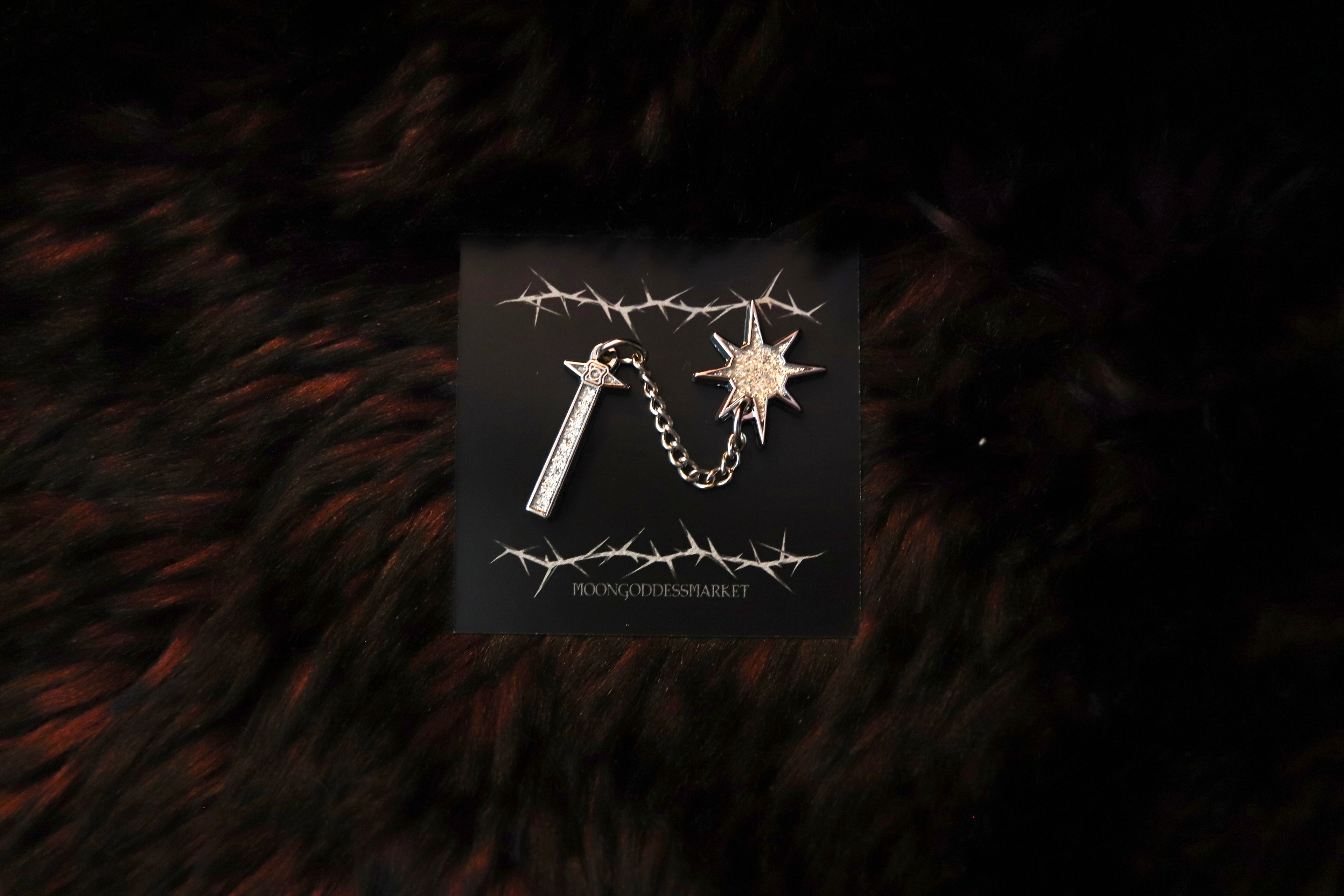 Morning Star Spike Ball Lapel Pin - Moon Goddess Market