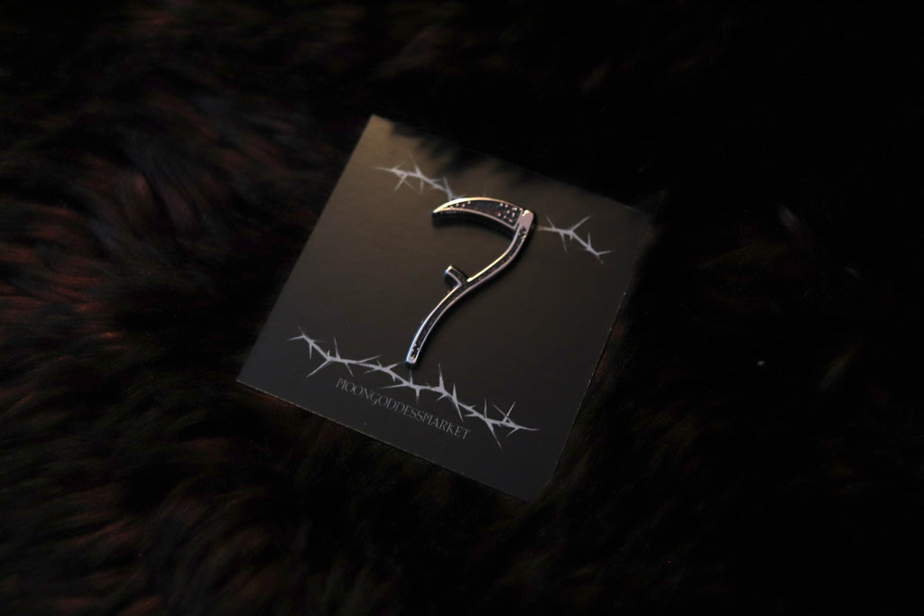Scythe Lapel Pin - Moon Goddess Market
