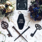 Your Coffin Or Mine ? Motel Keychain - Moon Goddess Market