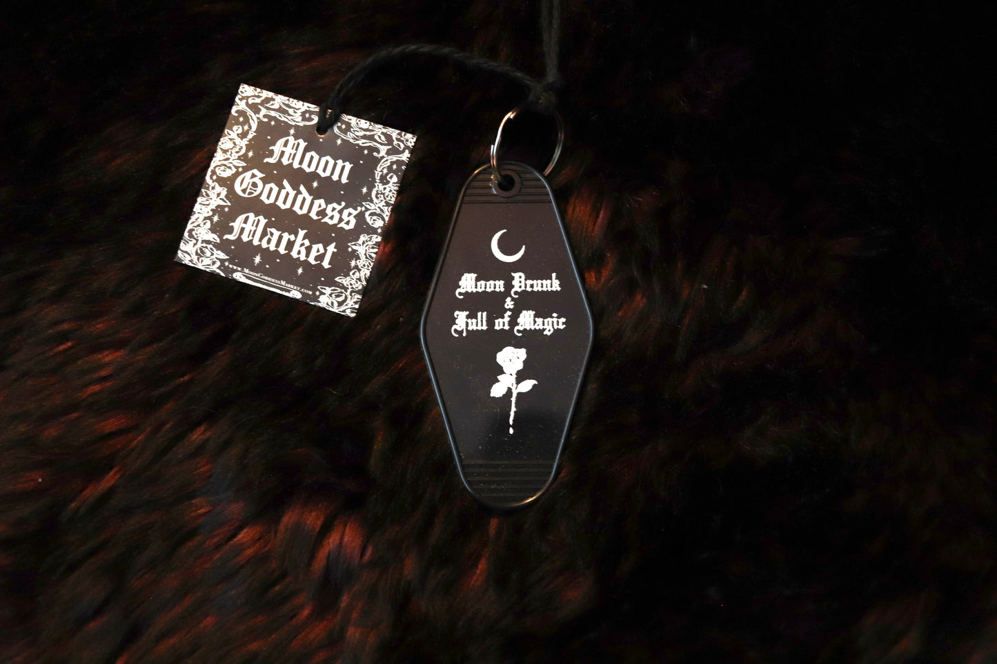 Moon Drunk and Full of Magic Keychain - Moon Goddess Market