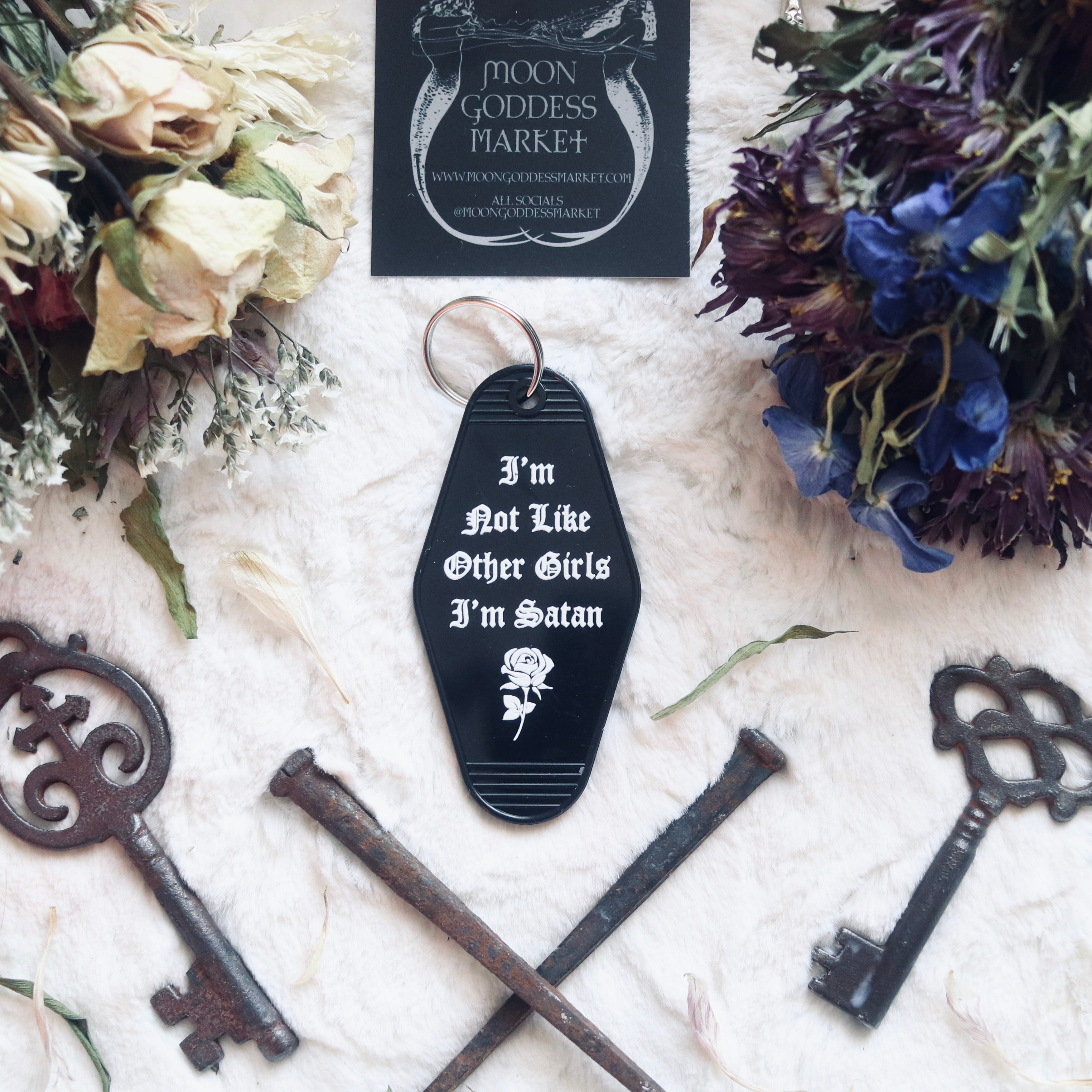OVERSTOCK SALE I’m Not Like Other Girls I’m Satan Motel Keychain - Moon Goddess Market