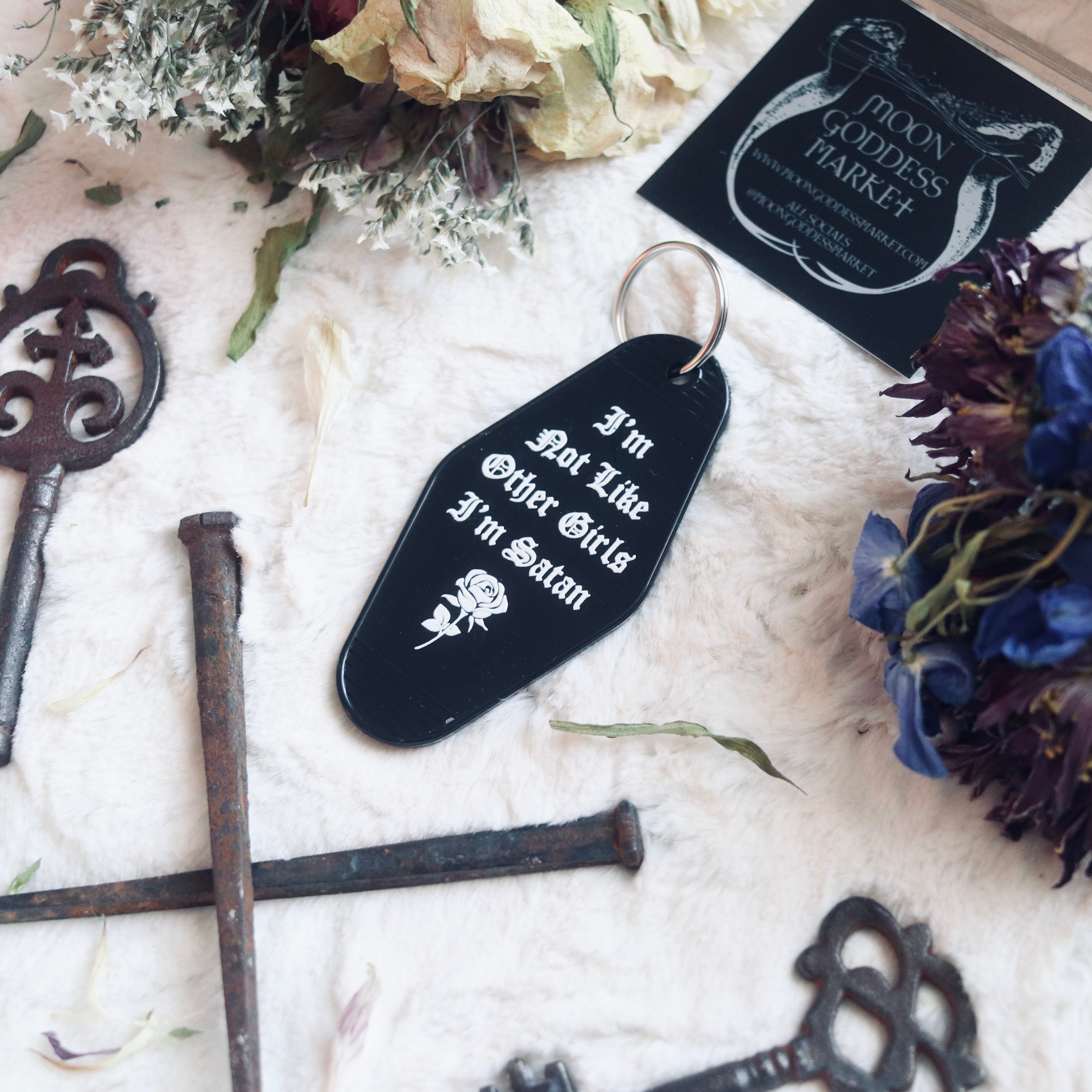 OVERSTOCK SALE I’m Not Like Other Girls I’m Satan Motel Keychain - Moon Goddess Market