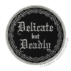 Delicate but Deadly Iron On Patch - Moon Goddess Market