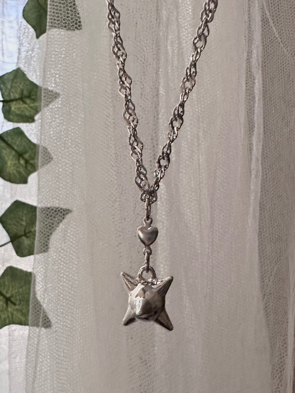 Spike ball / Mace Necklace Stainless Steel 16”