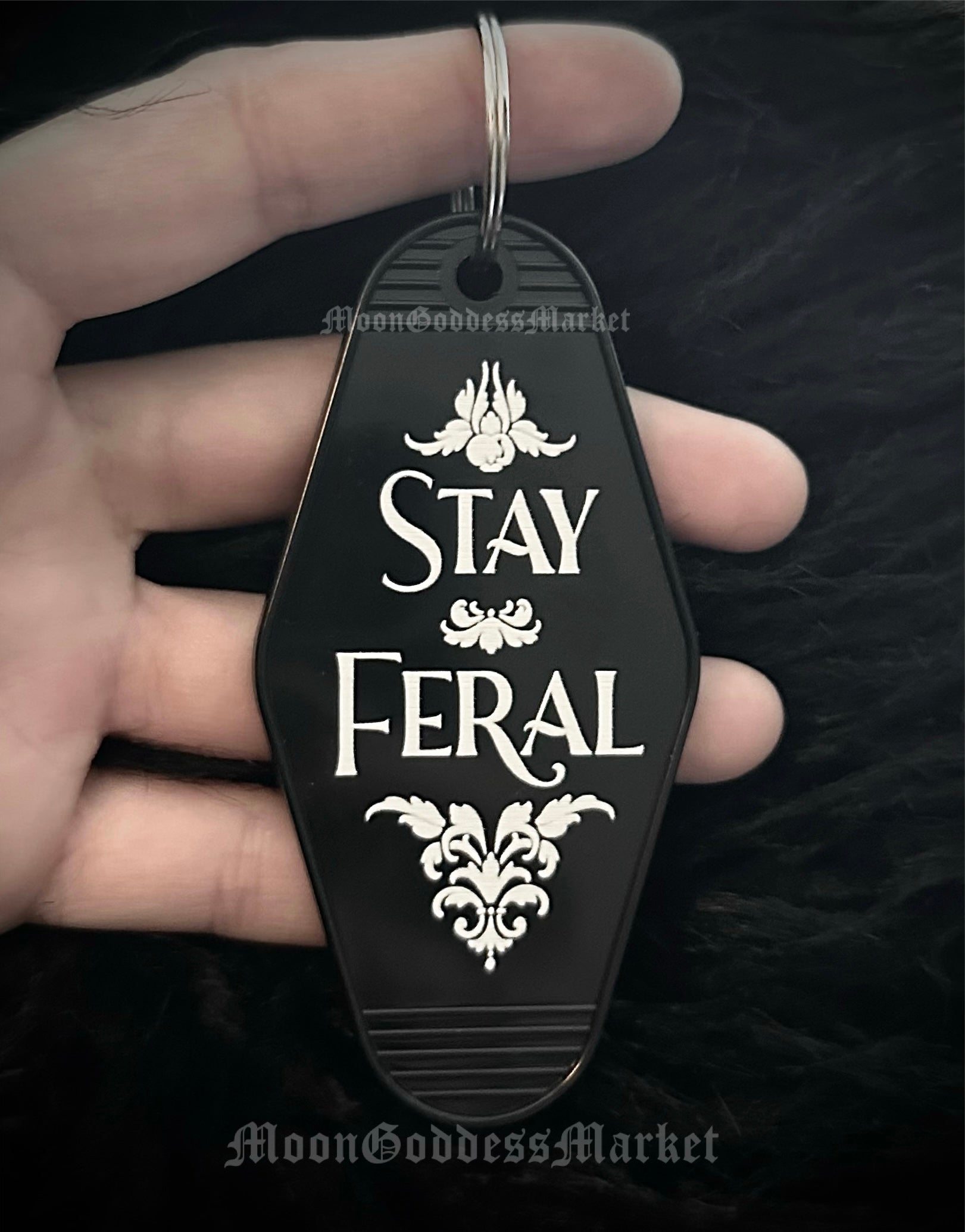 Stay Feral Motel Keychain