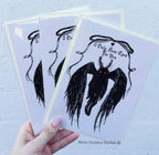 Mothman Cryptid Greeting Card “I Only Have Eyes For You” - Moon Goddess Market