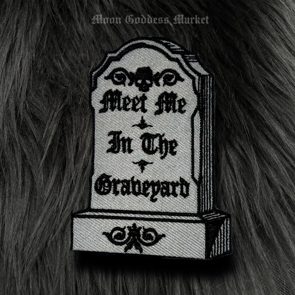 Meet Me In The Graveyard Moon Goddess Market 3” Iron on Patch