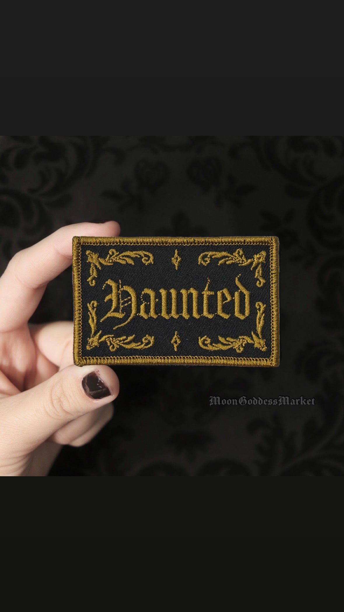 Haunted Iron On Patch - Moon Goddess Market