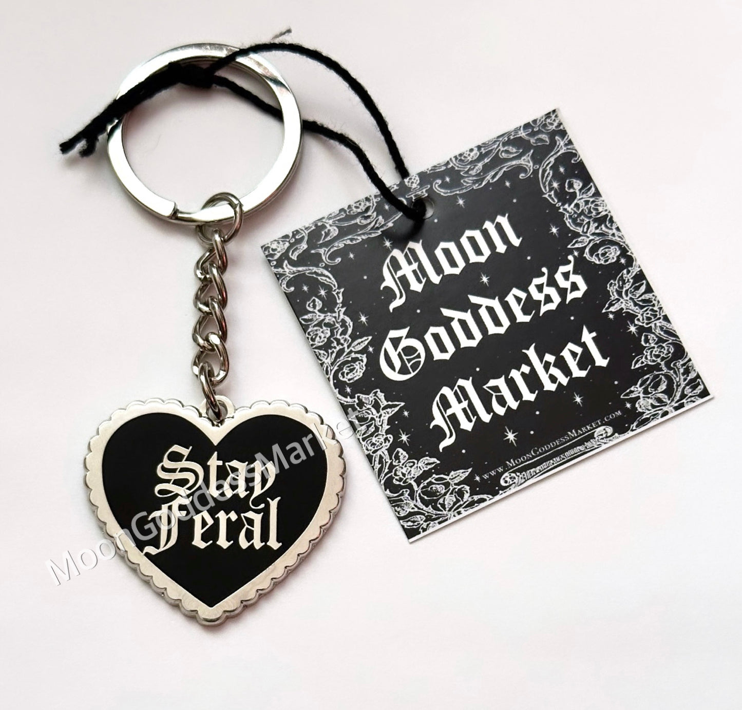 Stay Feral Keychain Copyright Moon Goddess Market