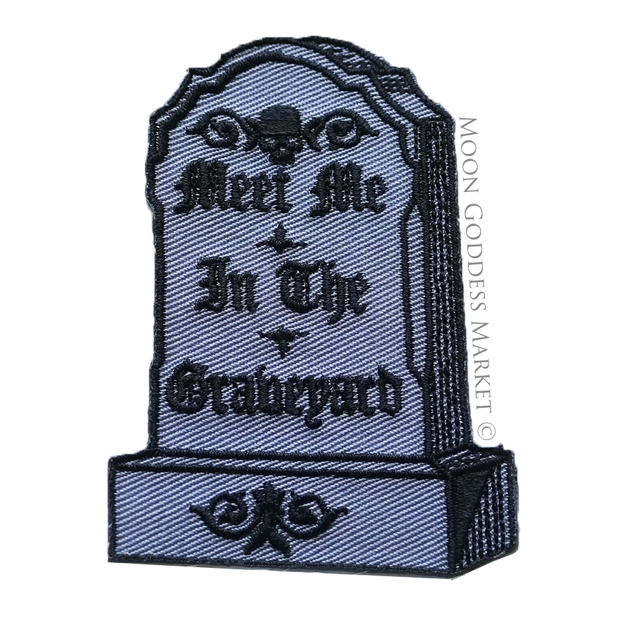 Meet Me In The Graveyard Moon Goddess Market 3” Iron on Patch - Moon Goddess Market