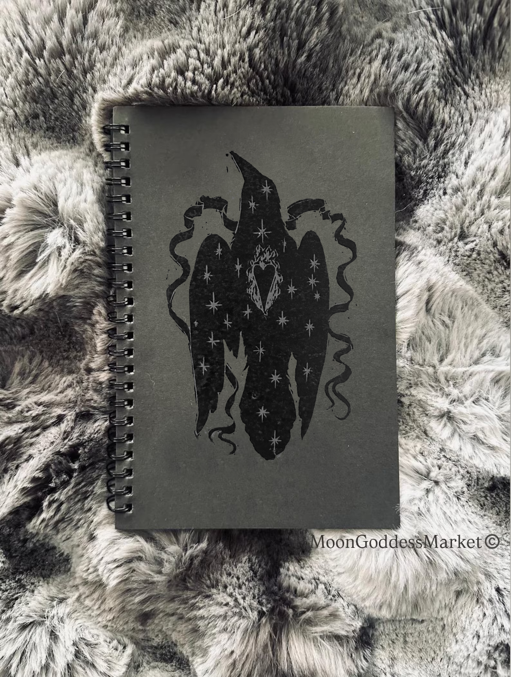 Hand Printed Raven Journal