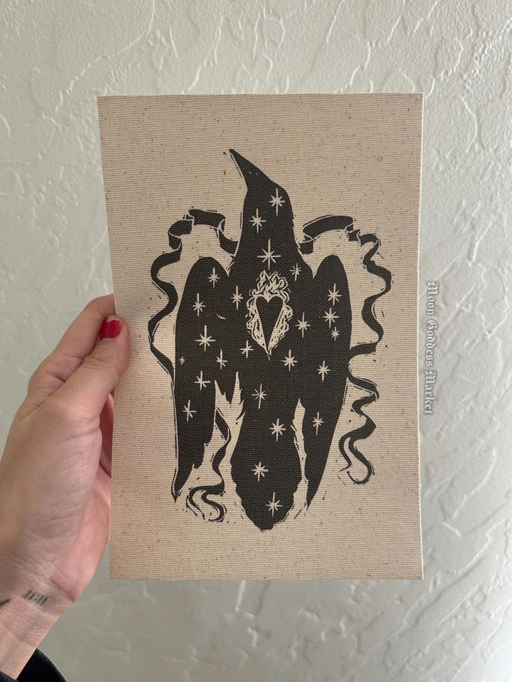 Canvas Patch Celestial Crow - Moon Goddess Market