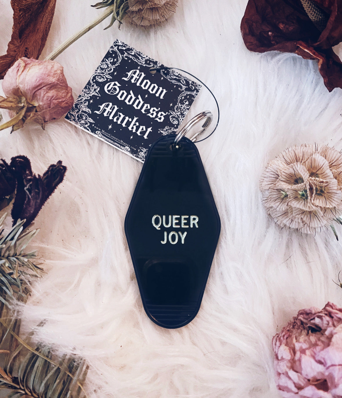 Queer Joy Vintage Hotel Motel Keychain
