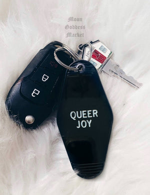 Queer Joy Vintage Hotel Motel Keychain