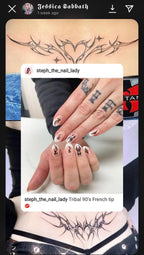 Y2k Tribal Nail Decals - Moon Goddess Market