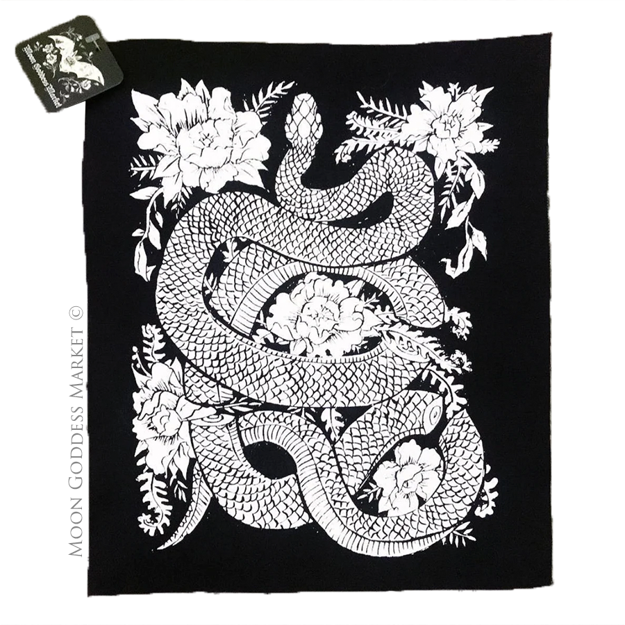 Original Hand carved Block Print sew-on back patch by MoonGoddessMarket®
