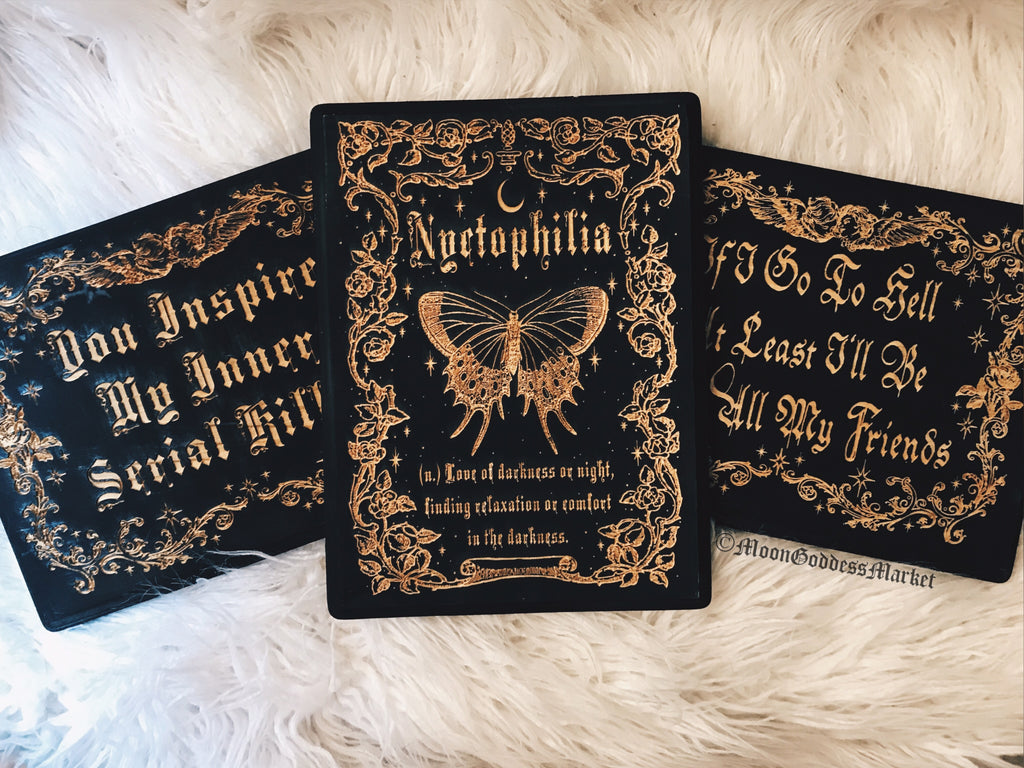 Nyctophilia Wooden Plaque - Moon Goddess Market