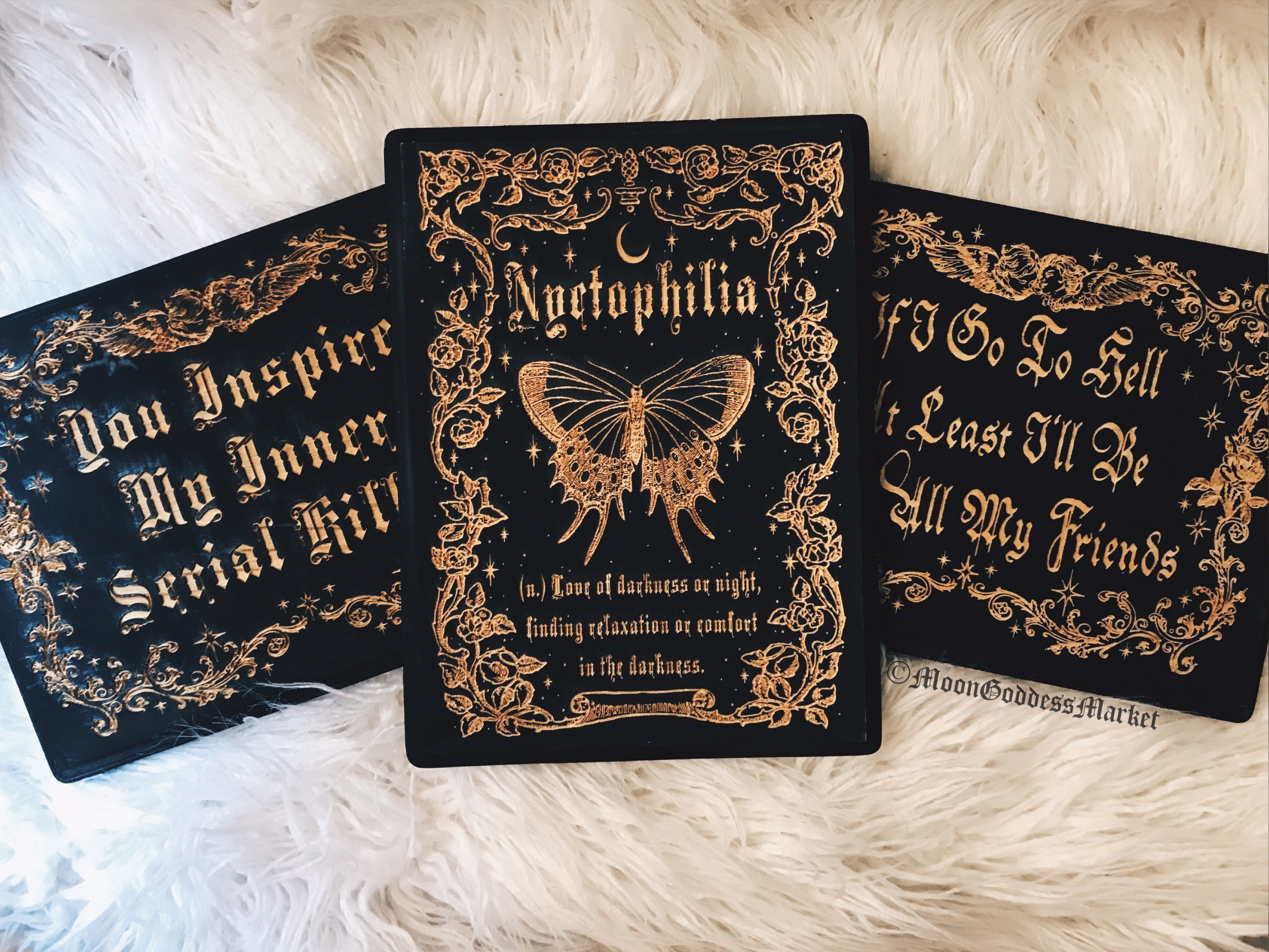 Nyctophilia Wooden Plaque - Moon Goddess Market