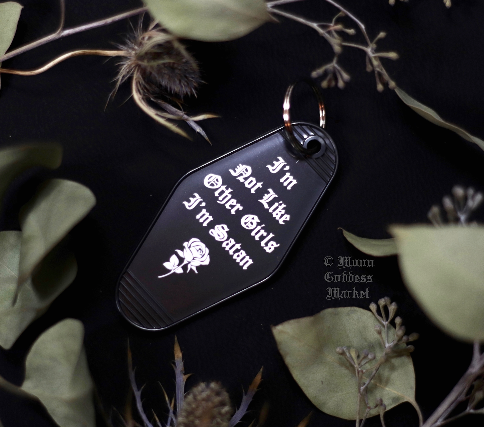 I’m Not Like Other Girls I’m Satan Motel Keychain - Moon Goddess Market