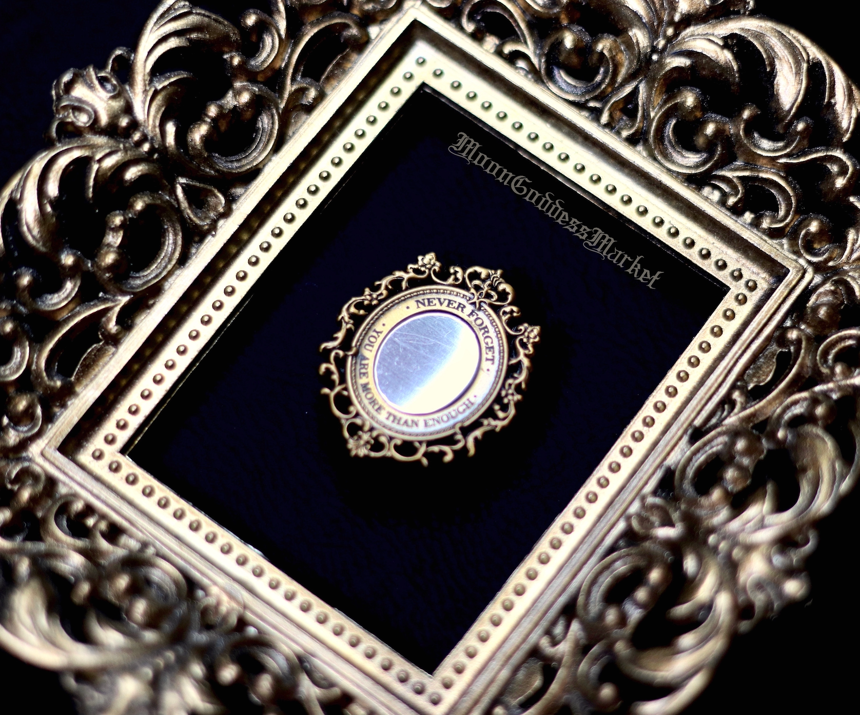 Gold Never Forget You Are More Than Enough Mirror Lapel Pin - Moon Goddess Market