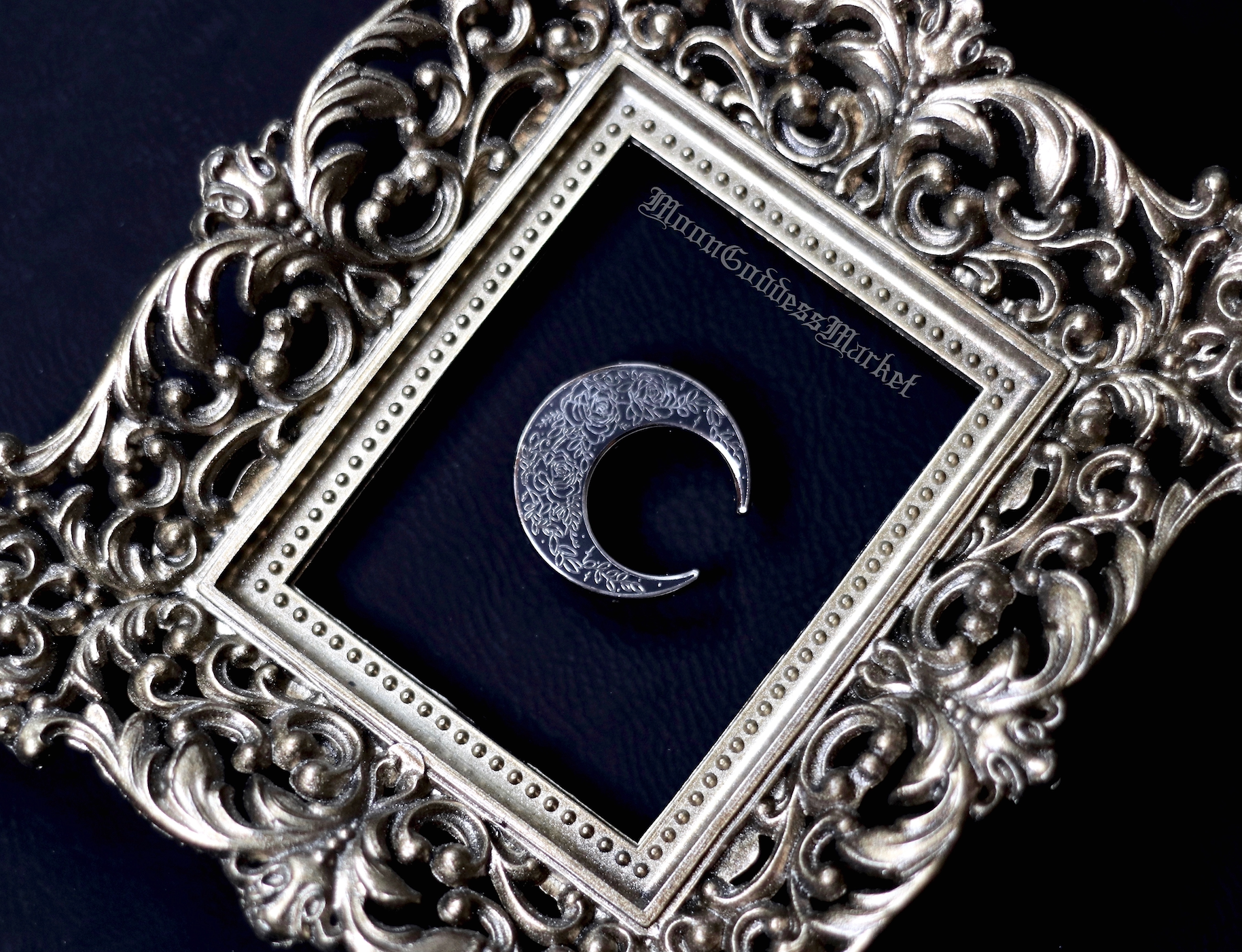 Rose Moon Lapel Pin - Moon Goddess Market