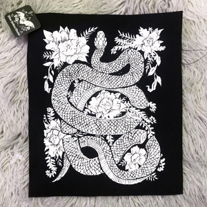 Original Hand carved Block Print sew-on back patch by MoonGoddessMarket® - Moon Goddess Market