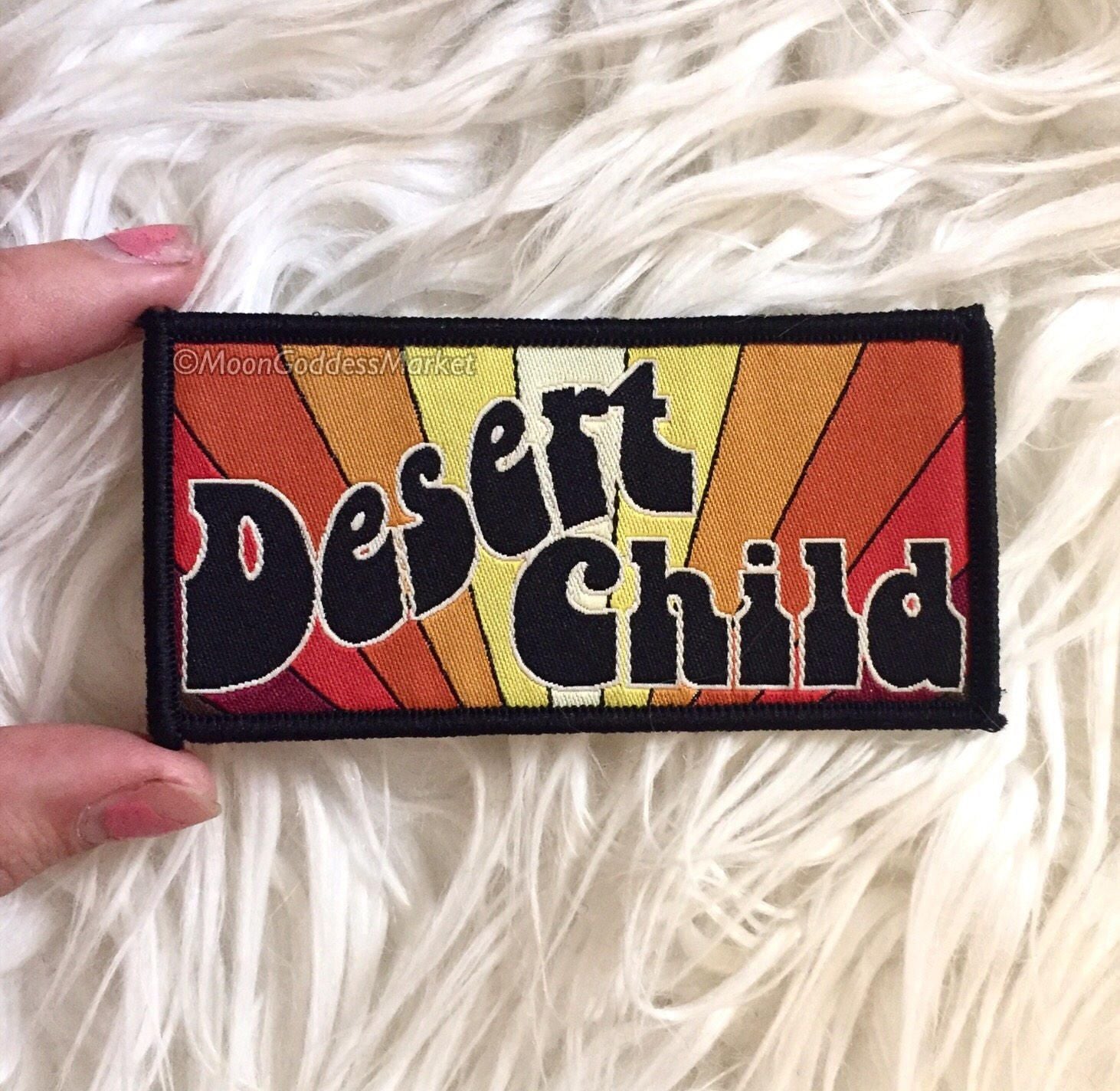 Desert Child Original 3.5" Iron on heart patch by Moon Goddess Market - Moon Goddess Market