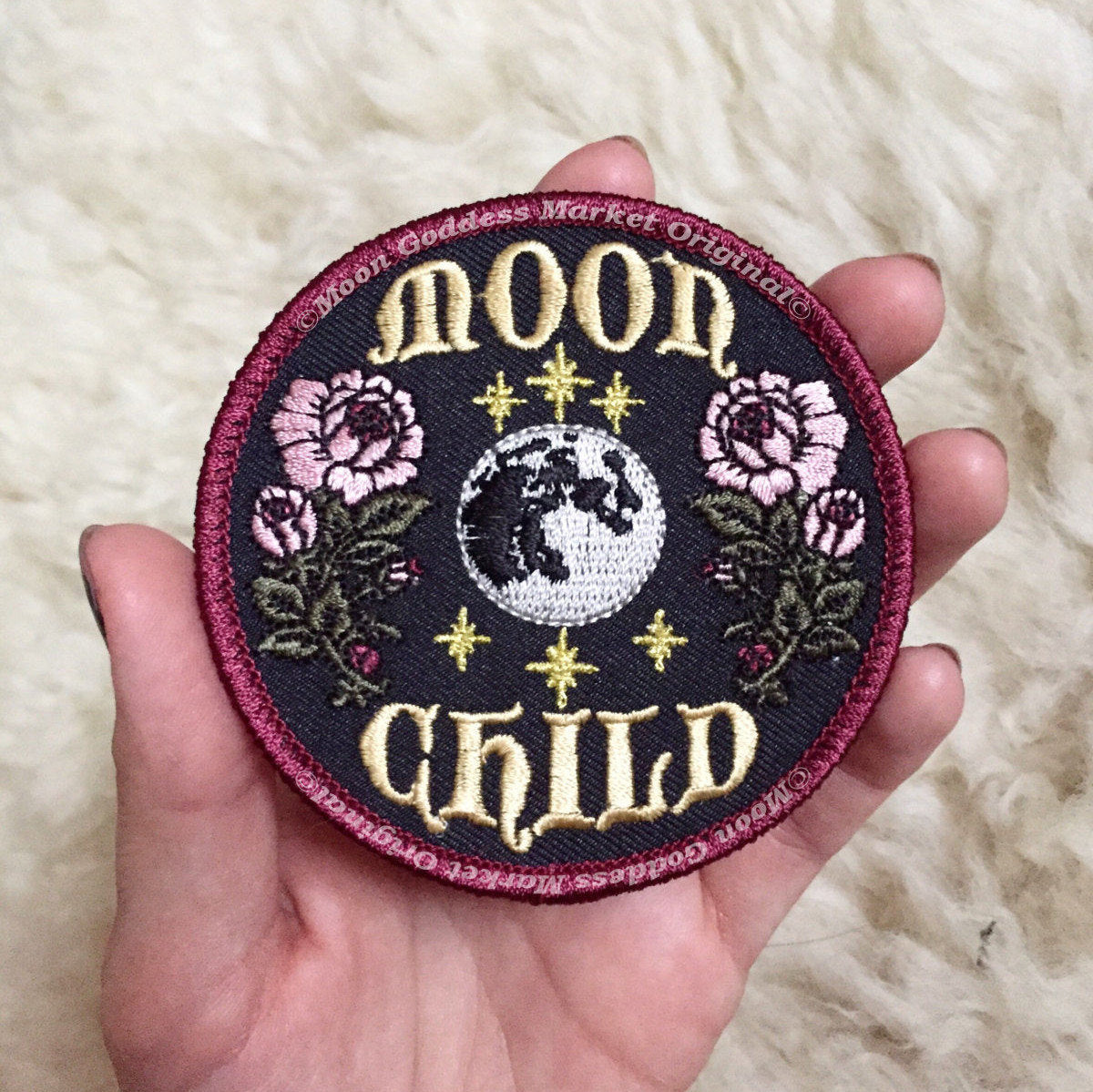 The ONLY & ORIGNIAL Moon Child Moon Goddess Patch! 3" Iron on patch - Moon Goddess Market