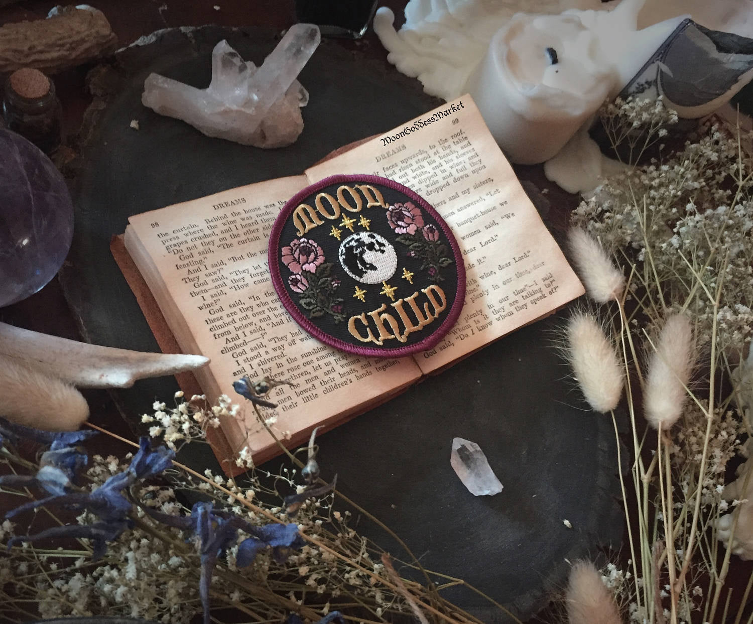The ONLY & ORIGNIAL Moon Child Moon Goddess Patch! 3" Iron on patch - Moon Goddess Market