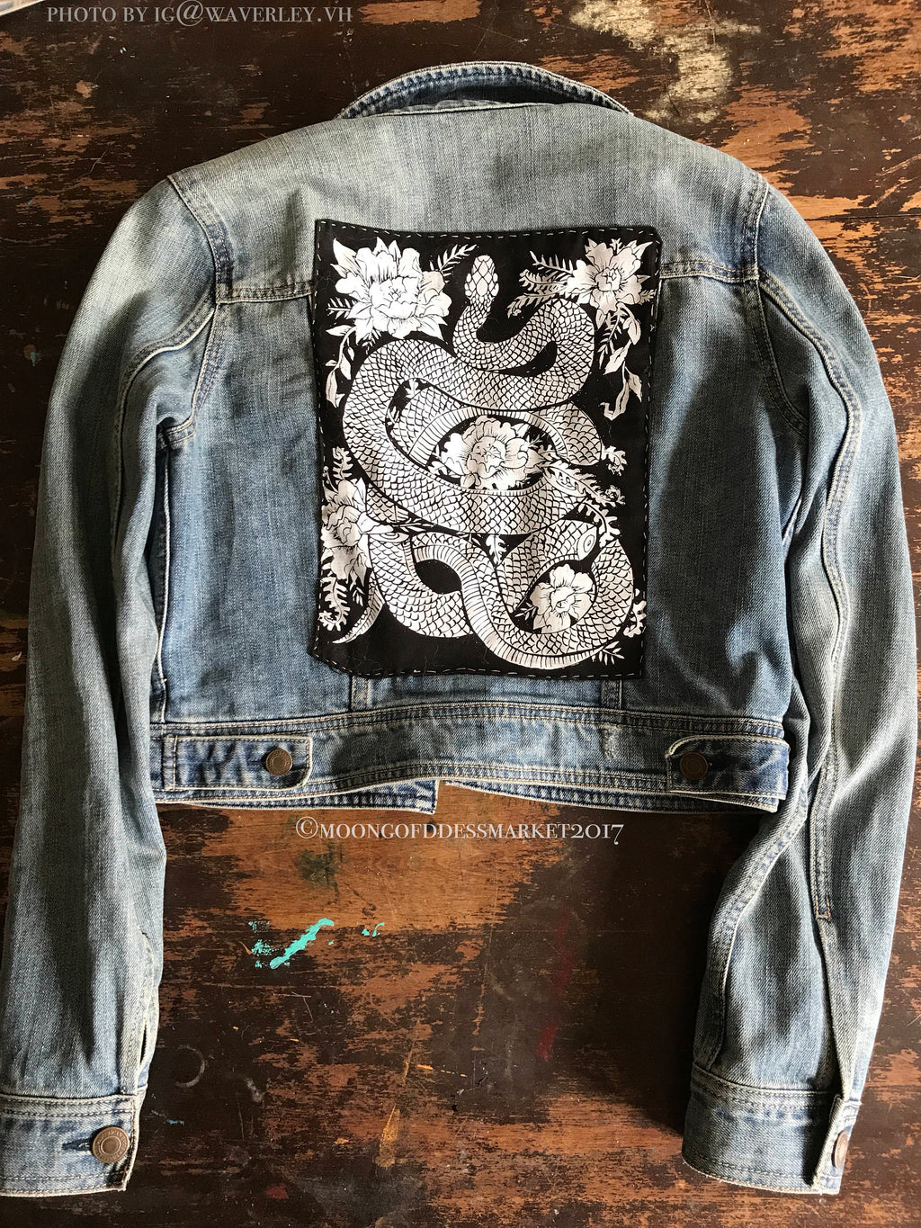 Original Hand carved Block Print sew-on back patch by MoonGoddessMarket® - Moon Goddess Market