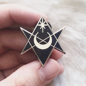 Unicursal Hexagram Lapel Pin | Occult | WITCH | Ouija | Pagan | Planchette - Moon Goddess Market