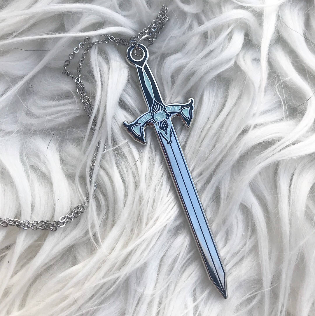 Viking Queen Sword Stainless Steel Necklace - Moon Goddess Market