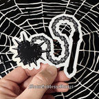 Metallic Silver Flail Morningstar Spike Ball Puppet Sticker 1.75”
