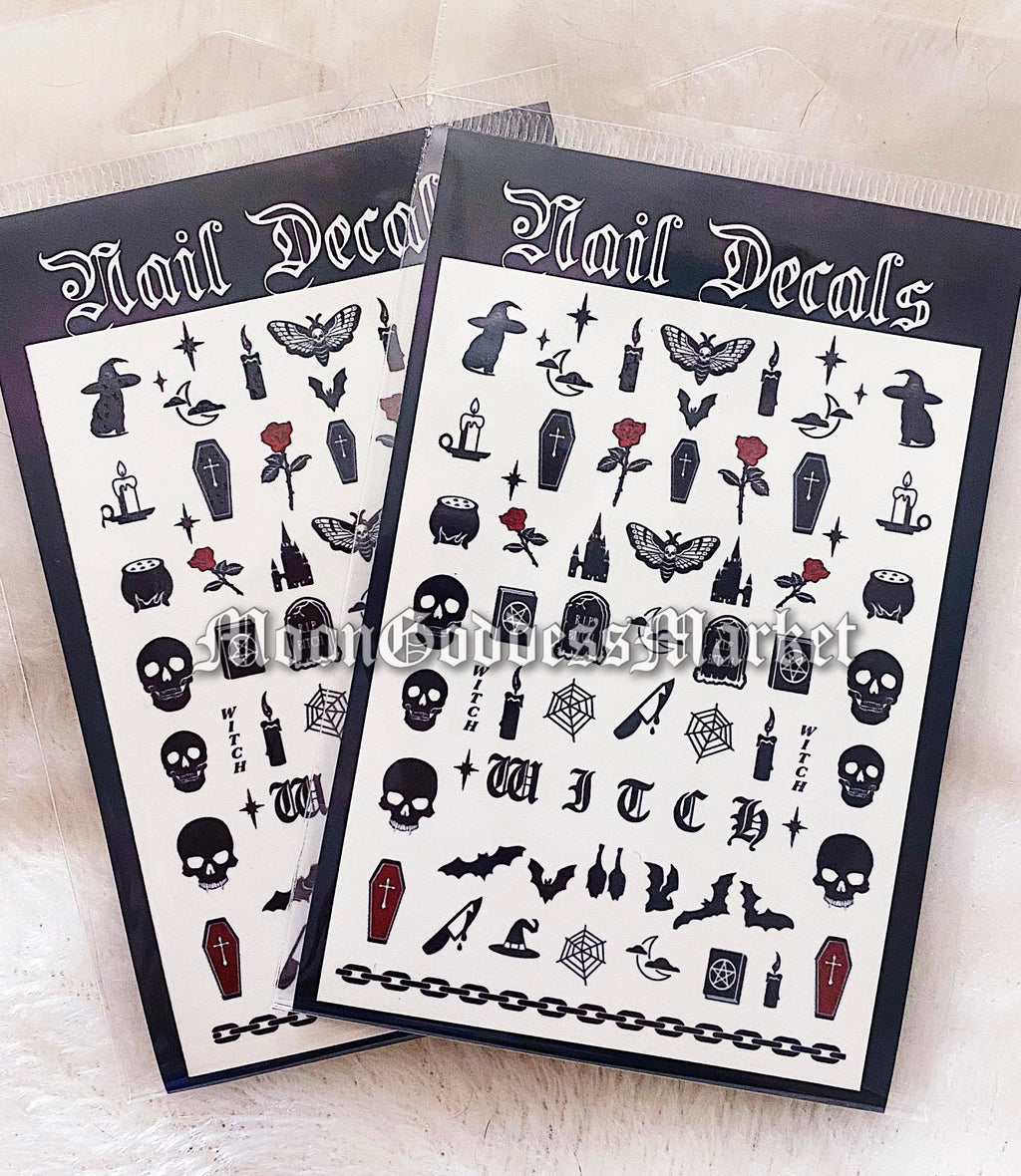Goth Nail Decals - Moon Goddess Market