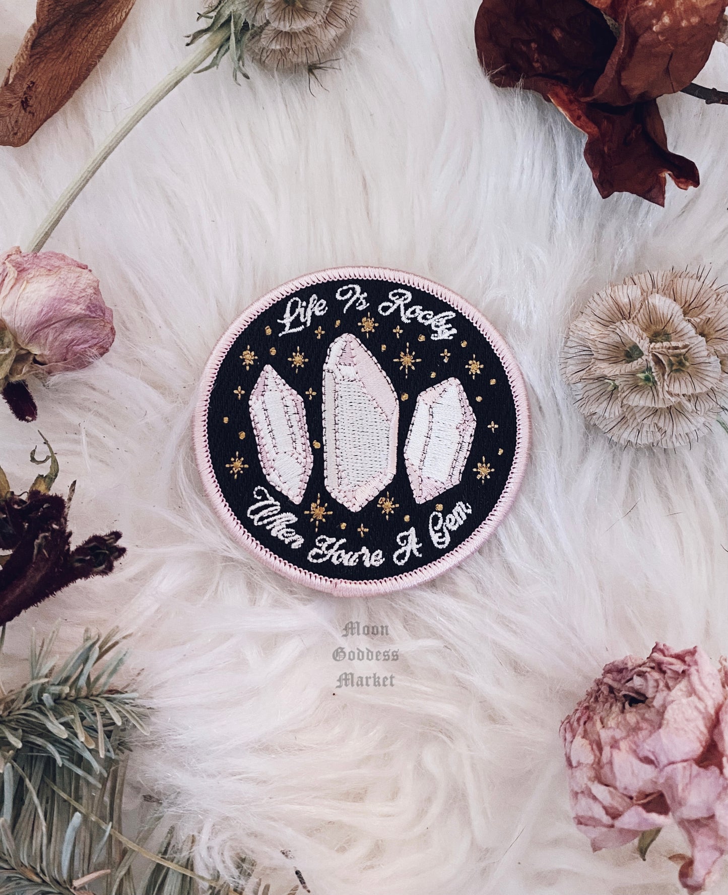 Life Is Rocky When You're A Gem Patch - Moon Goddess Market