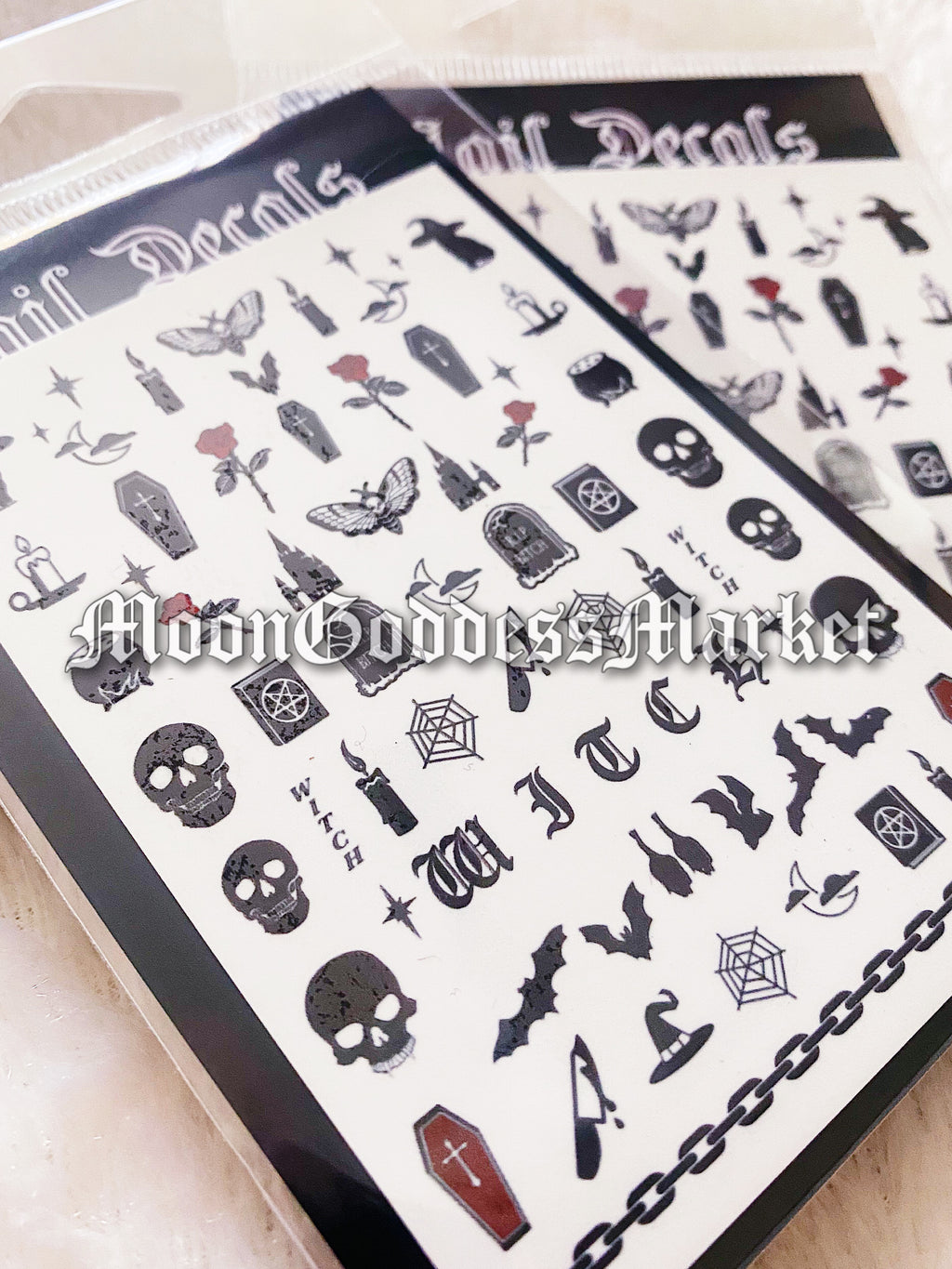 Goth Nail Decals - Moon Goddess Market
