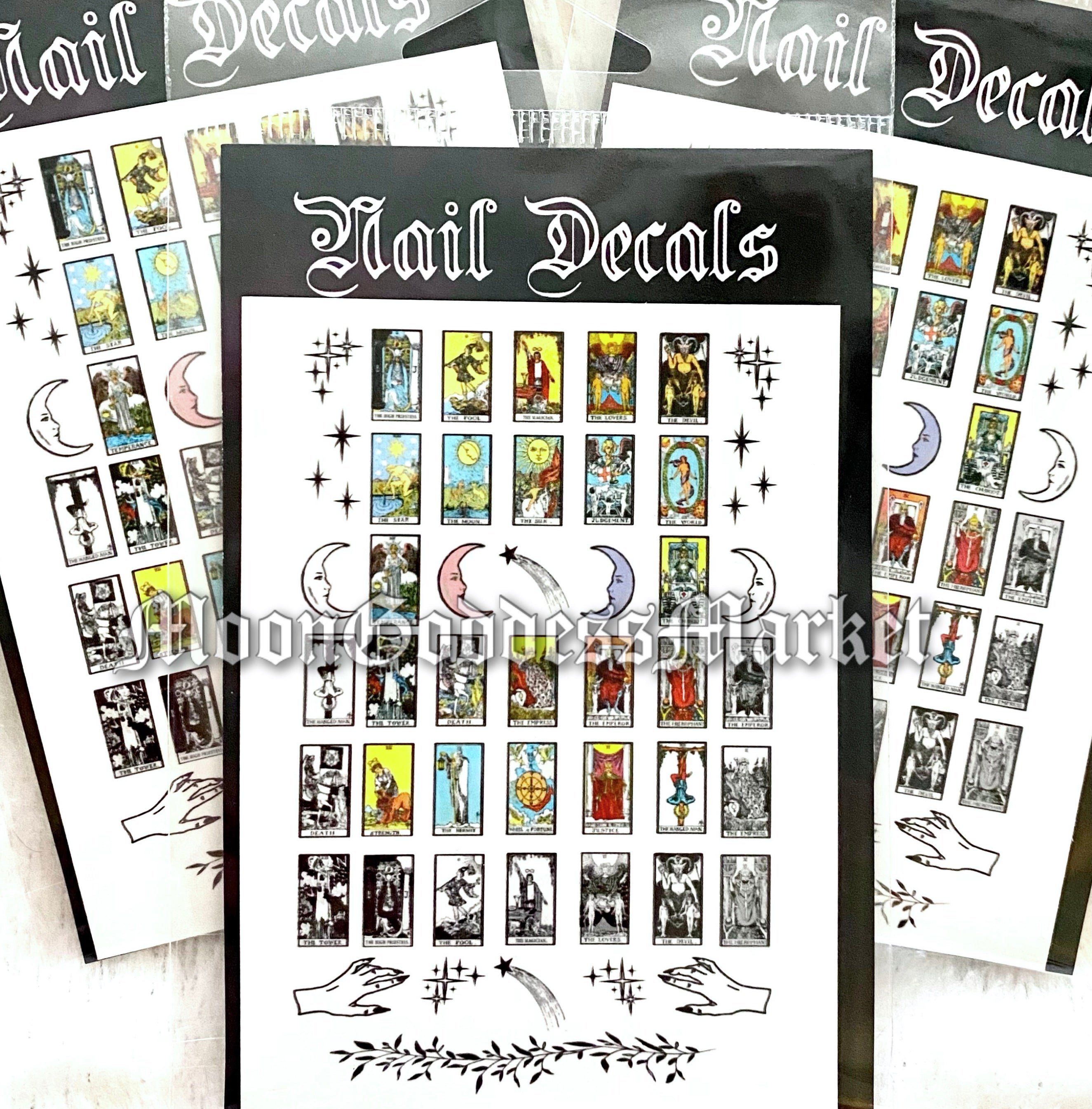 Tarot Card Nail Decals - Moon Goddess Market