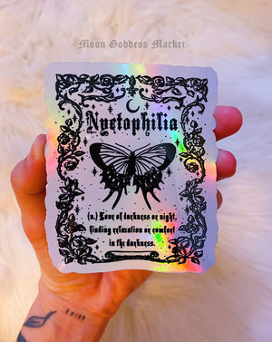 Large Nyctophilia Sticker 3.5” x 3” - Moon Goddess Market