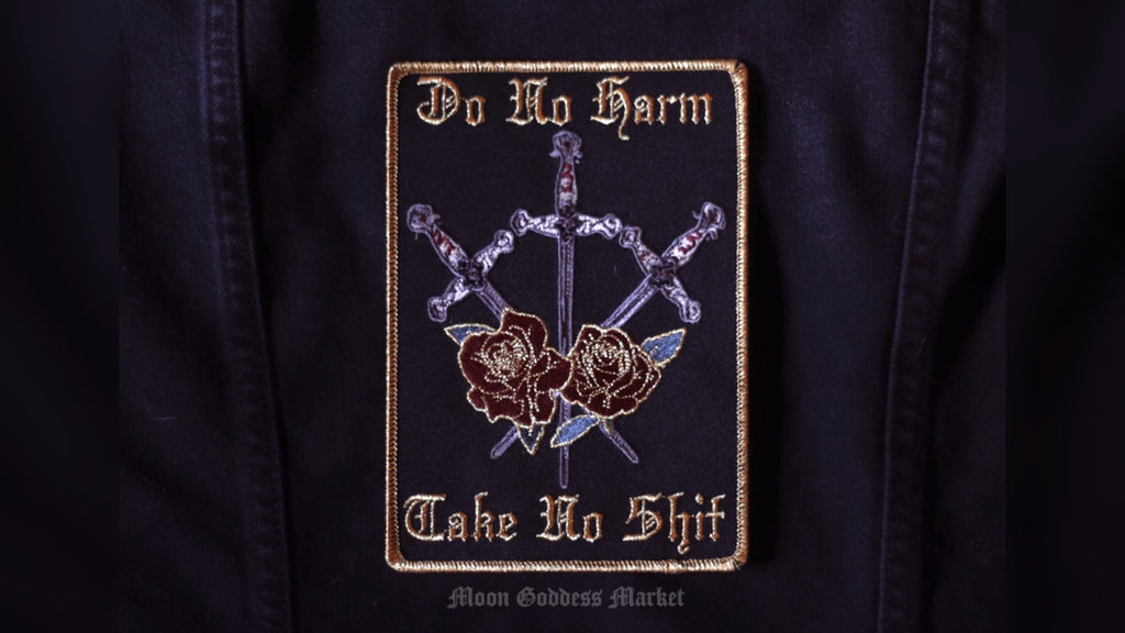Do No Harm Take No Shit Large Iron On Back Patch - Moon Goddess Market