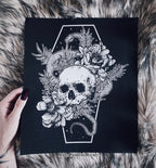 Floral Skull sew-on back patch - Moon Goddess Market