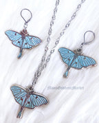 Luna Moth Glitter Set Surgical Steel - Moon Goddess Market