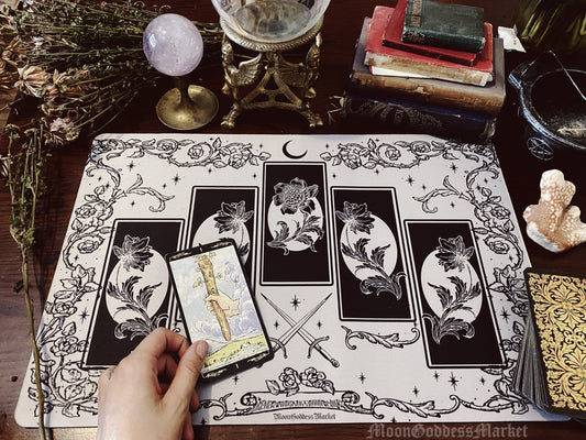 12" x 18" Tarot Desk Mat by Moon Goddess Market - Moon Goddess Market