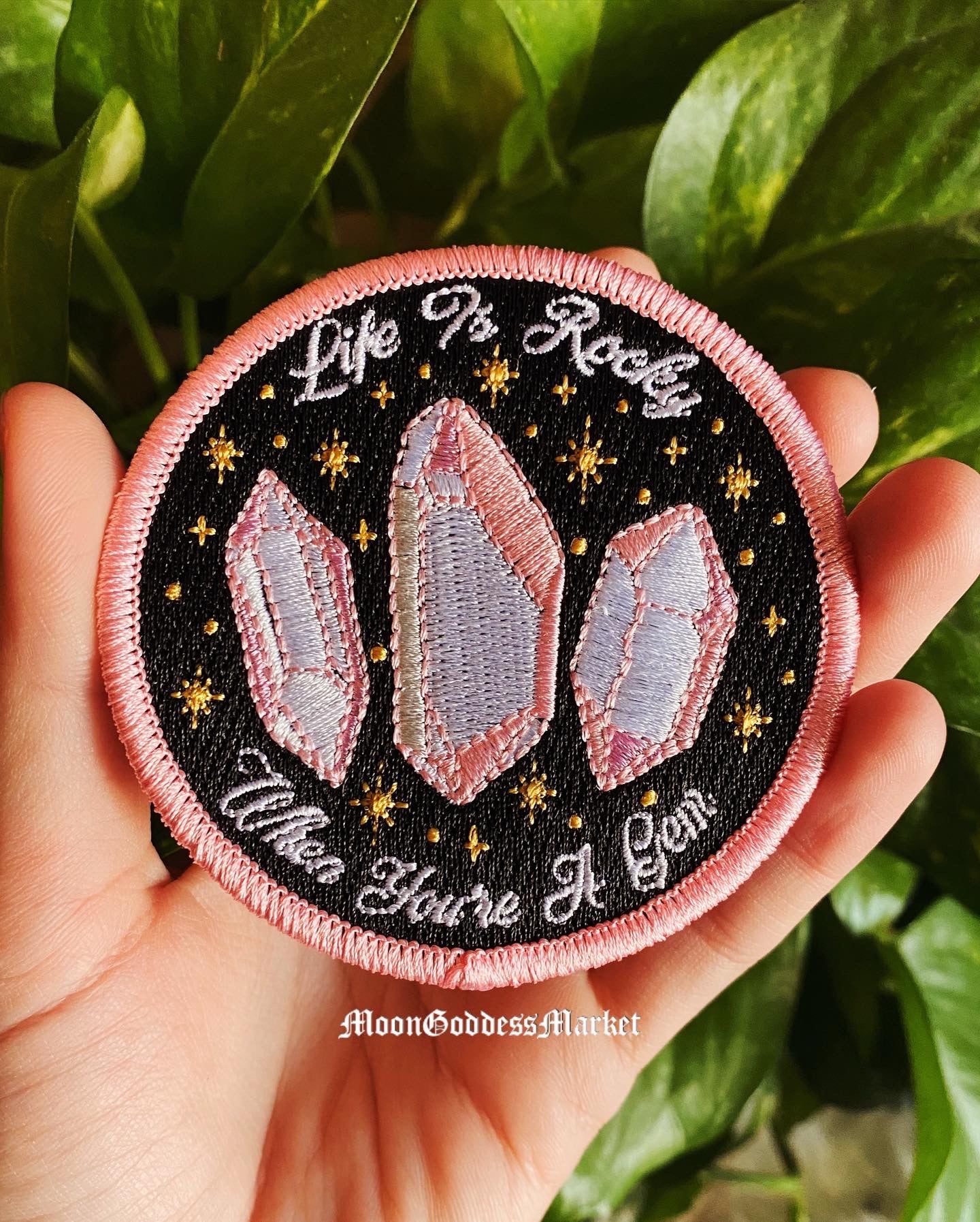 Life Is Rocky When Youre A Gem Iron On Patch | Patches | Crystals ©MoonGoddessMarket - Moon Goddess Market