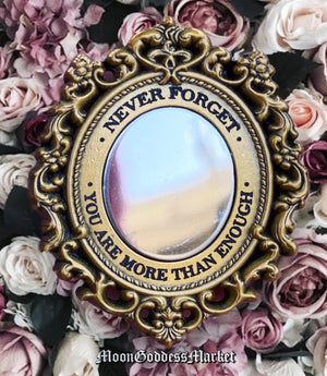Gold Never Forget You Are More Than Enough Mirror Lapel Pin - Moon Goddess Market