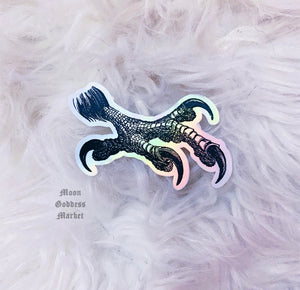 Crow Foot Sticker holographic stickers - Moon Goddess Market