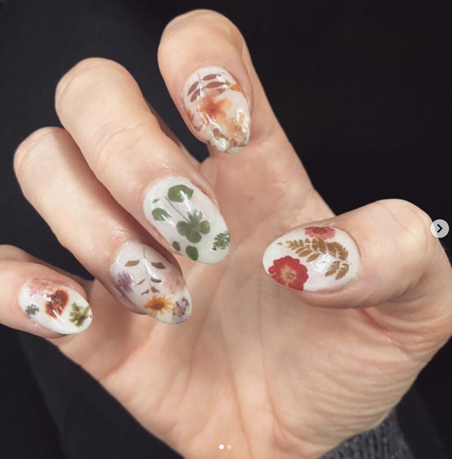 Pressed Floral Garden Nail Decals | Water Slide | Easy & Fun - Moon Goddess Market